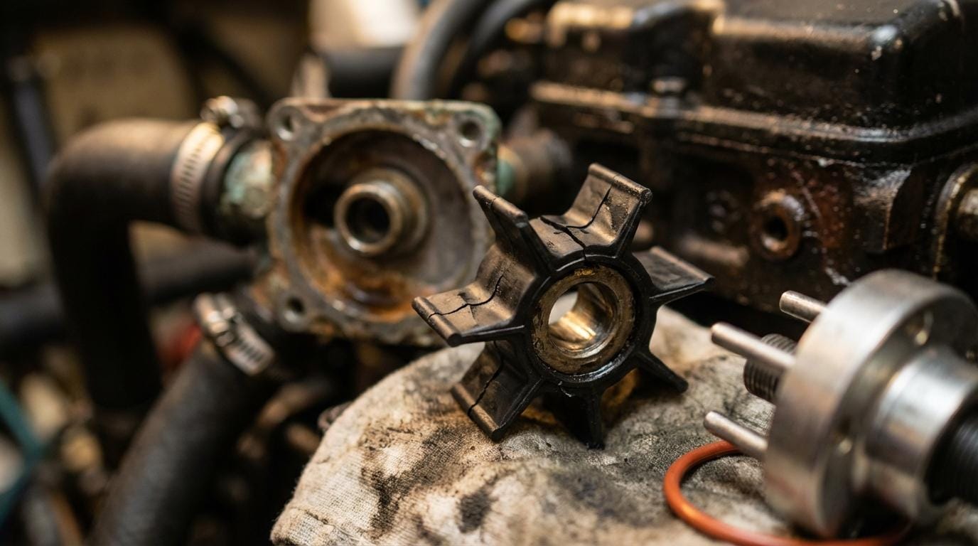 Impeller til søvandspumpe: symptomer på slitage, skifteinterval og trin-for-trin udskiftning