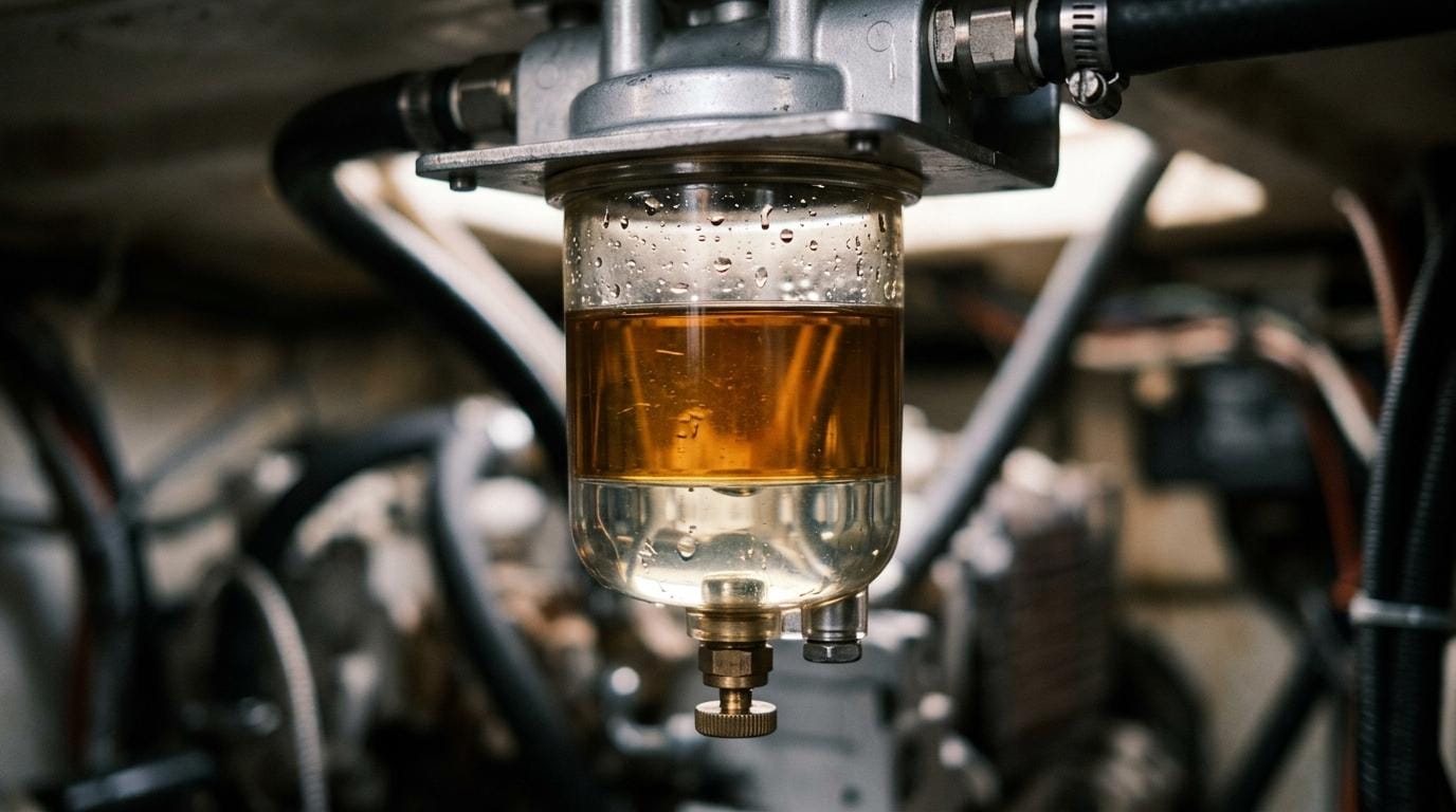 Vand i diesel på båd: sådan opstår kondens i tanken, og sådan forebygger du det (filter, udluftning og rutiner)
